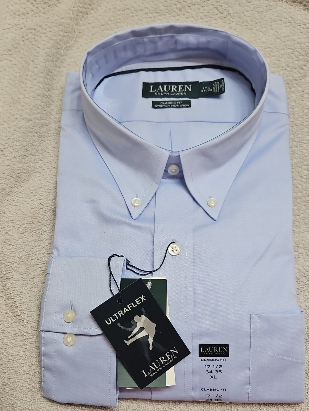 Lauren Ralph Lauren Light Blue Button-Down Dress Shirt